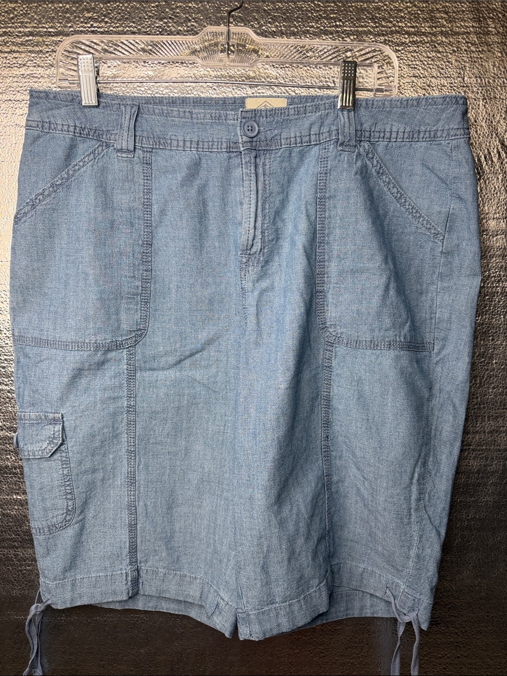 St. John's Bay Light Blue Cargo Shorts for Women
